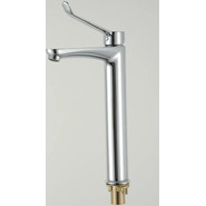 Смеситель для раковины высокий с локтевой (хирургической) ручкой Gappo G1021-21, Цвет производителя: хром фото 6