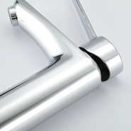 Смеситель для раковины с локтевой (хирургической) ручкой Gappo G1021, Цвет производителя: хром фото 3