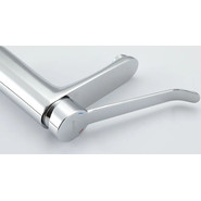 Смеситель для раковины с локтевой (хирургической) ручкой Gappo G1021, Цвет производителя: хром фото 4