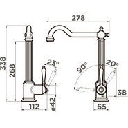 Смеситель для кухни Omoikiri Toshima AB 4994324, античная латунь фото 4