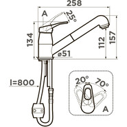 Смеситель для кухни Omoikiri Tateyama-S GB 4994365, графит фото 2