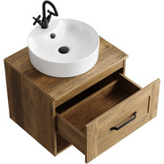 Тумба подвесная со столешницей Aqwella Craft 60 см CRF0106DB, дуб балтийский фото 2