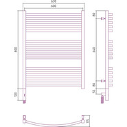 Полотенцесушитель электрический Сунержа Аркус 3.0 П15 800x600 мм 071-5704-8060 L, сатин фото 5