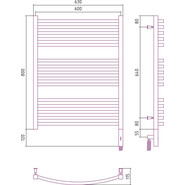 Полотенцесушитель электрический Сунержа Аркус 3.0 П15 800x600 мм 31-5705-8060 R, чёрный матовый фото 5