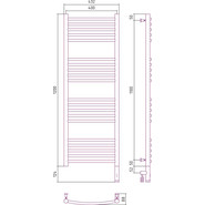 Полотенцесушитель электрический Сунержа Богема 3.0 П20 1200x400 мм (выгнутая перемычка) 15-5803-1240 R, тёмный титан муар фото 5