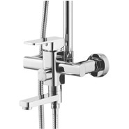 Душевая стойка с поворотным изливом Haiba HB2402 хром фото 4