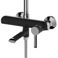 Душевая стойка Haiba HB24805-7, черный/хром фото 4