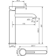 Смеситель для раковины высокий Damixa Scandinavian Pure 360250000, Цвет производителя: хром фото 4
