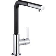 Смеситель для кухни Kludi L-Ine 408518775, черный матовый/хром фото 