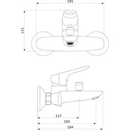 Смеситель для ванны Damixa Jupiter 771000001, Цвет производителя: хром фото 4
