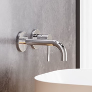 Смеситель для раковины настенный Damixa Scandinavian Pure 360260000, Цвет производителя: хром фото 2