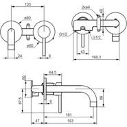 Смеситель для раковины настенный Damixa Scandinavian Pure 360260000, Цвет производителя: хром фото 4