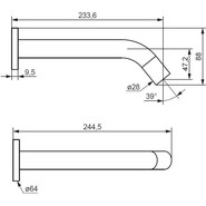 Смеситель для раковины настенный сенсорный Damixa Scandinavian Pure 360270000, Цвет производителя: хром фото 4