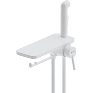 Набор для гигиенического душа Damixa Jupiter с полкой 773500200, белый фото 2