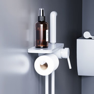 Набор для гигиенического душа Damixa Jupiter с полкой 773500200, белый фото 3