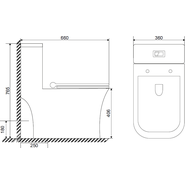 Унитаз-моноблок безободковый Sole Slot с тонкой крышкой микролифт фото 5