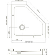 Поддон Veconi Tezeo 90x90 см TZ53B-90-C5, черный фото 2