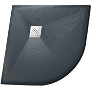 Поддон каменный Grossman Strong 90x90 см GR-S29090, графит матовый фото 