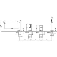 Смеситель для ванны BelBagno Uno UNO-BVD4-NERO, чёрный матовый, Цвет производителя: чёрный матовый фото 2