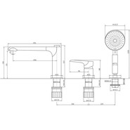 Смеситель для ванны BelBagno ANCONA-BVD3-CRM фото 2