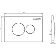Кнопка смыва Loranto 7313, черный матовый фото 3