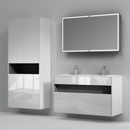 Тумба подвесная с раковиной Am.Pm Func 120 см M8FFUX1201WG, белый глянцевый, Цвет фасада: белый фото 5