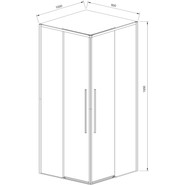 Душевое ограждение Vincea Slim-N 90x100 см VSS-4SN9010CL, хром/прозрачное фото 3