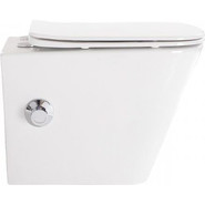 Унитаз-биде подвесной безободковый BelBagno Due BB3103CHR-BS/SC с крышкой микролифт фото 3