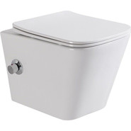 Унитаз-биде подвесной безободковый BelBagno Due BB3103CHR-BS/SC с крышкой микролифт фото 