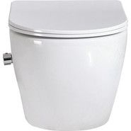 Унитаз-биде подвесной безободковый BelBagno Uno BB3105CHR-BS/SC с крышкой микролифт фото 3