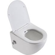 Унитаз-биде подвесной безободковый BelBagno Uno BB3105CHR-BS/SC с крышкой микролифт фото 5