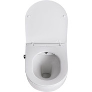 Унитаз-биде подвесной безободковый BelBagno Uno BB3105CHR-BS/SC с крышкой микролифт фото 6