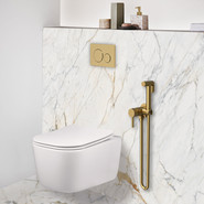 Набор для гигиенического душа Vincea VHFW-101BG, брашированное золото фото 2