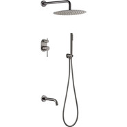 Душевая система для ванны Boheme Uno 464-2-GM, gun metal, Цвет производителя: gun metal фото 