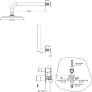 Душевая система для душа Boheme Uno 464-B, чёрный матовый, Цвет производителя: чёрный матовый фото 2