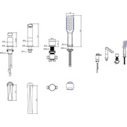 Смеситель для ванны Boheme Venturo 370-B, black chrome, Цвет производителя: black chrome фото 2