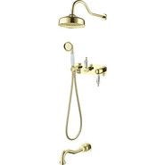 Душевая система для ванны Boheme Imperiale Ripresa 328, золото фото 