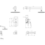 Душевая система для ванны Boheme Venturo 374-B-2, black chrome, Цвет производителя: black chrome фото 2