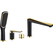 Смеситель для ванны Boheme Venturo 380-B, чёрный/золото, Цвет производителя: чёрный, золото фото 