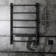 Полотенцесушитель электрический Тругор Пэк сп 19 П6 500х800 мм (возможность скрытого подключения) 00-00045111, чёрный фото 3