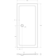 Акриловый поддон Cezares TRAY-M-AH-170/80-35-W 170х80 см фото 3
