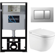 Инсталляция с подвесным унитазом Azario Fora AZ-8010-1000+AZ-8200-0030+AZ-0017 E-R фото 