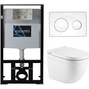 Инсталляция с подвесным унитазом Azario Fora AZ-8010-1000+AZ-8200-0012+AZ-0017 E-R фото 