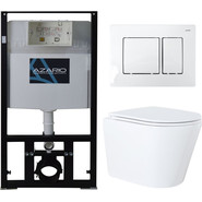 Инсталляция с подвесным унитазом Azario Teramo AZ-8010-1000+AZ-8200-0032+AZ-0053 фото 