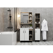 Тумба напольная с раковиной Onika Тимбер 70 см 107056, белый матовый/дуб сонома фото 4