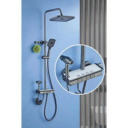 Душевая стойка с гигиеническим душем Dikalan AL-99098, серый матовый фото 2