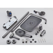 Душевая стойка с гигиеническим душем Dikalan AL-99098, серый матовый фото 3