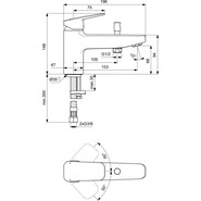 Смеситель для ванны Ideal Standard Ceraplan BD257XG, черный матовый фото 4