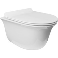 Унитаз подвесной безободковый Azario Felice AZ-0051 с крышкой микролифт фото 