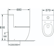 Унитаз-моноблок безободковый Azario Morano AZ-1001MB с крышкой микролифт, черный матовый, Цвет производителя: чёрный фото 3